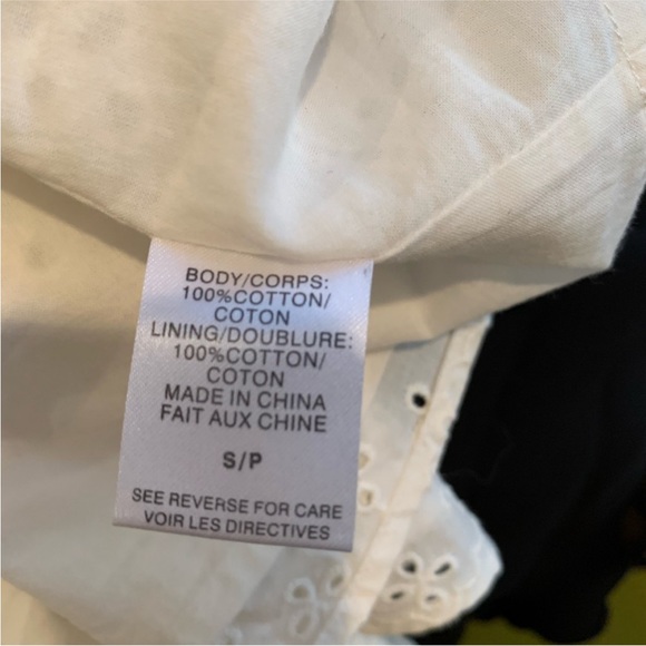 Cami NYC The Ashley Popover Eyelet Mini Dress in White - Size Small - Picture 7 of 8